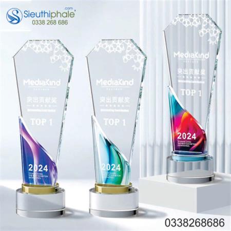 Cúp lưu niệm thủy tinh cao cấp giá rẻ